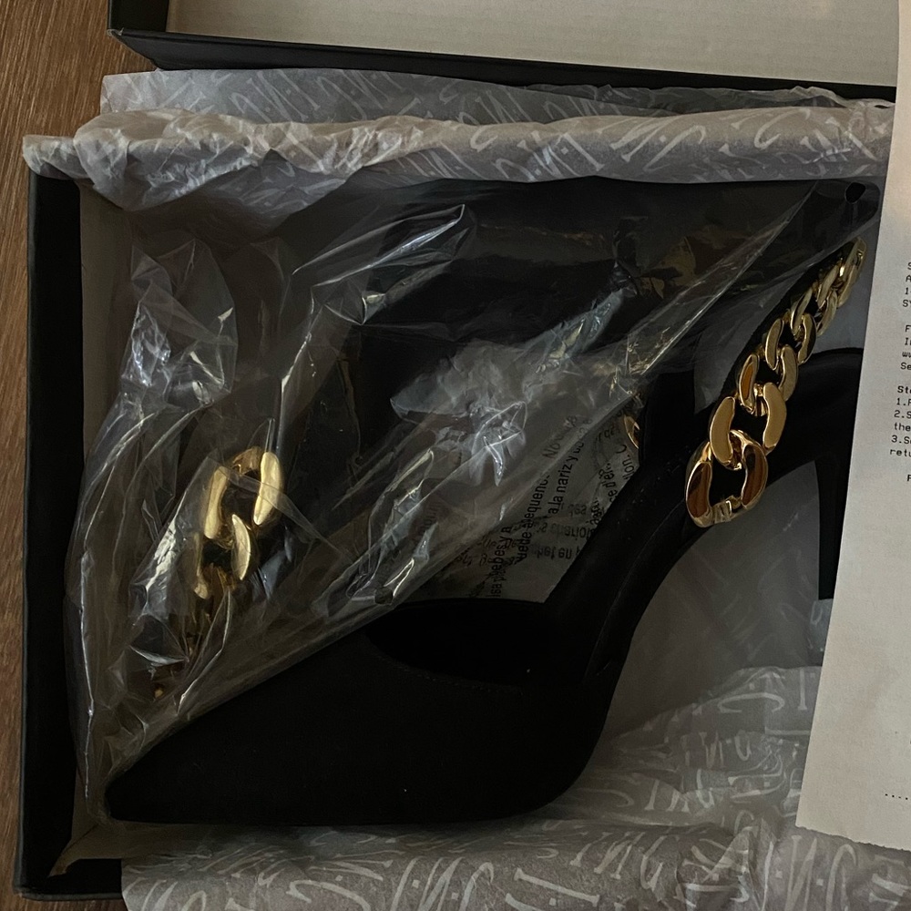 INC black heels sling back